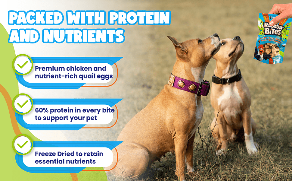 Tukaho Rooster Bites Freeze Dried Dog Treats