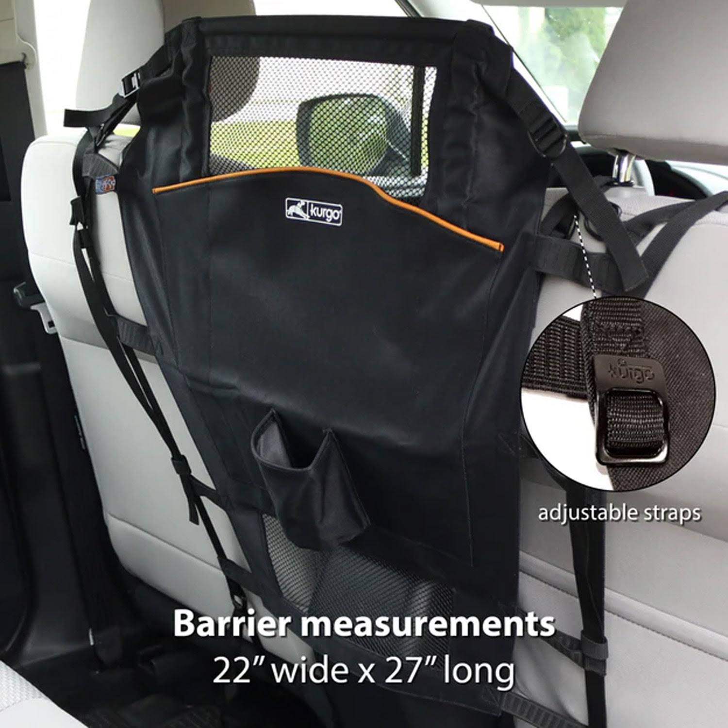 Kurgo Backseat Barrier for Dogs – Vehicle Safety Divider - Lion Country Supply