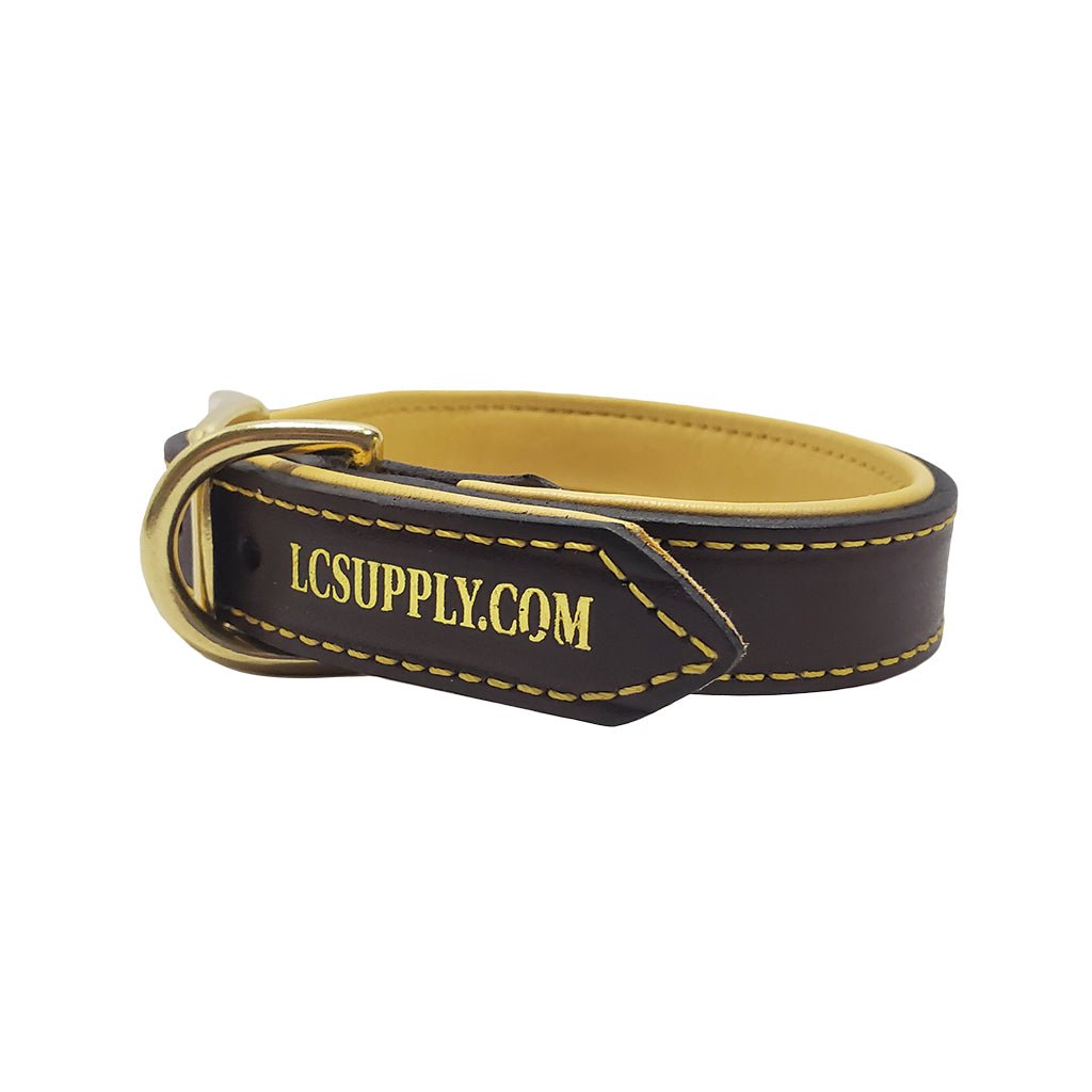 3/4 LCS Deerskin Lined Leather Collar