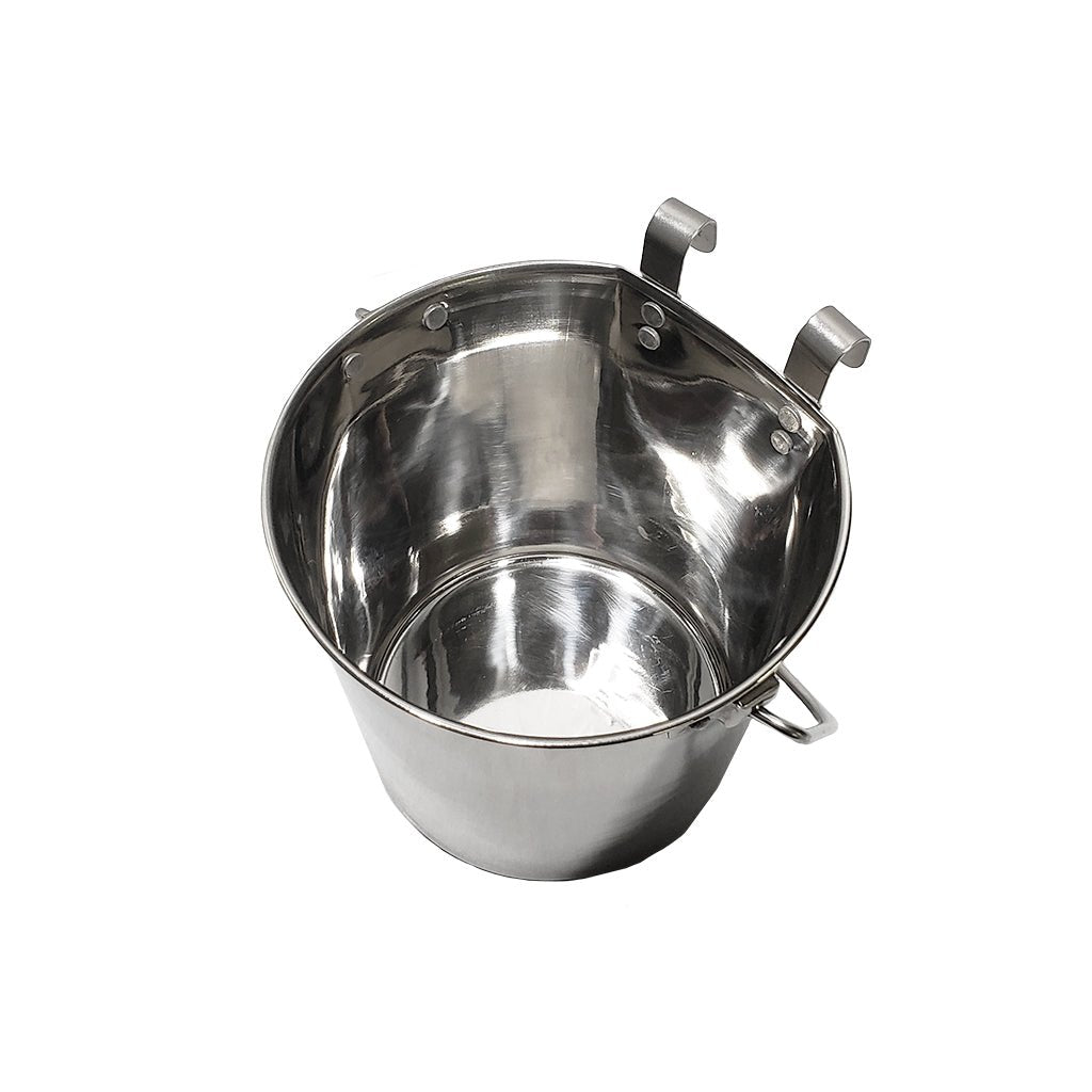 Stainless Steel Flat Sided Kennel Pail