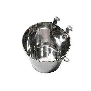 Stainless Steel Flat Sided Kennel Pail