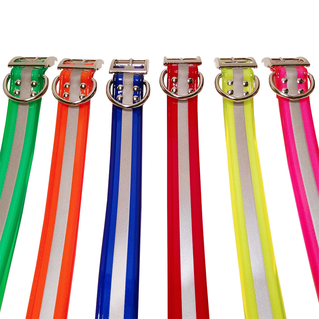 LCS Reflective Dayglo 1 1/2 Wide Dog Collar