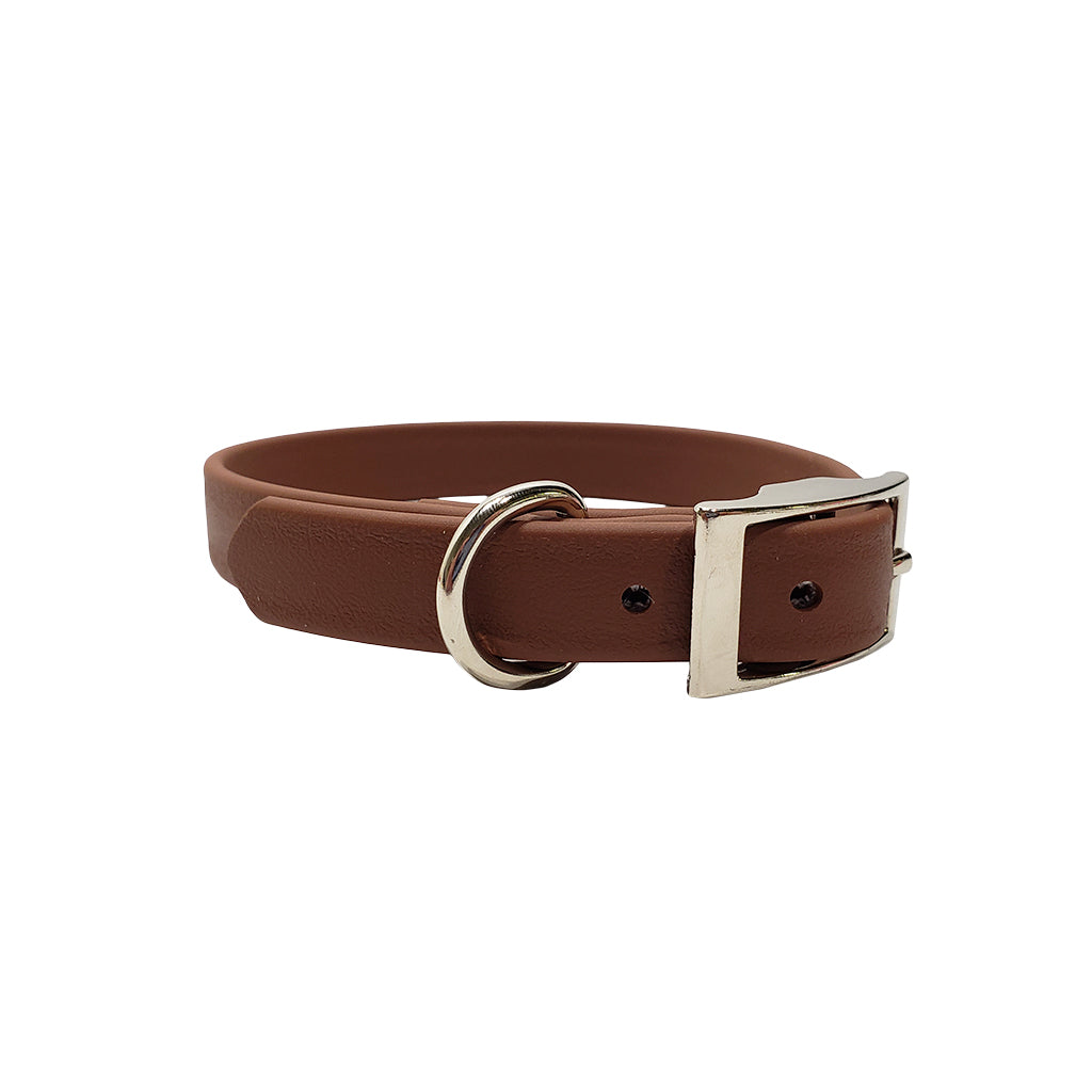 LCS 3/4 Inch Leather Feel D-Ring Collar