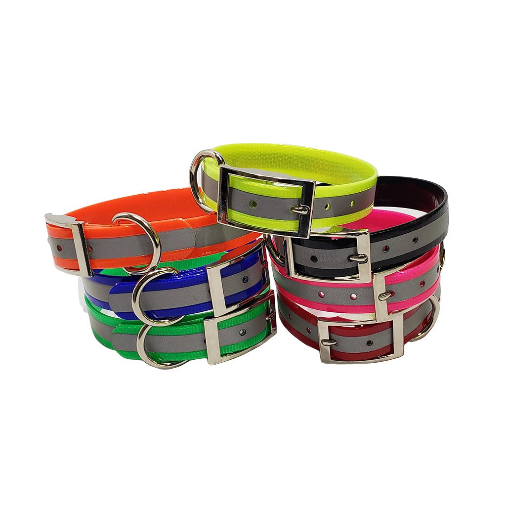 Omnipet LCS Reflective Dayglo 1 Inch D-Ring Collar – Hunting Dog Supply