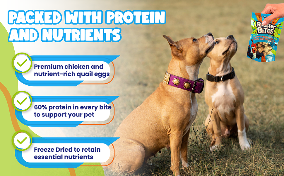 Tukaho Rooster Bites Freeze Dried Dog Treats