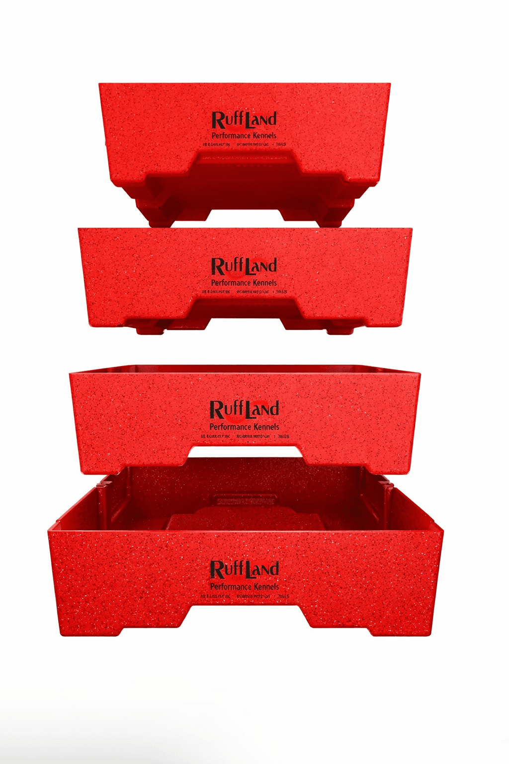 Fire Engine Red Ruff Land Easy Rider Top Tray dog kennel gear tray for GEN II kennels
