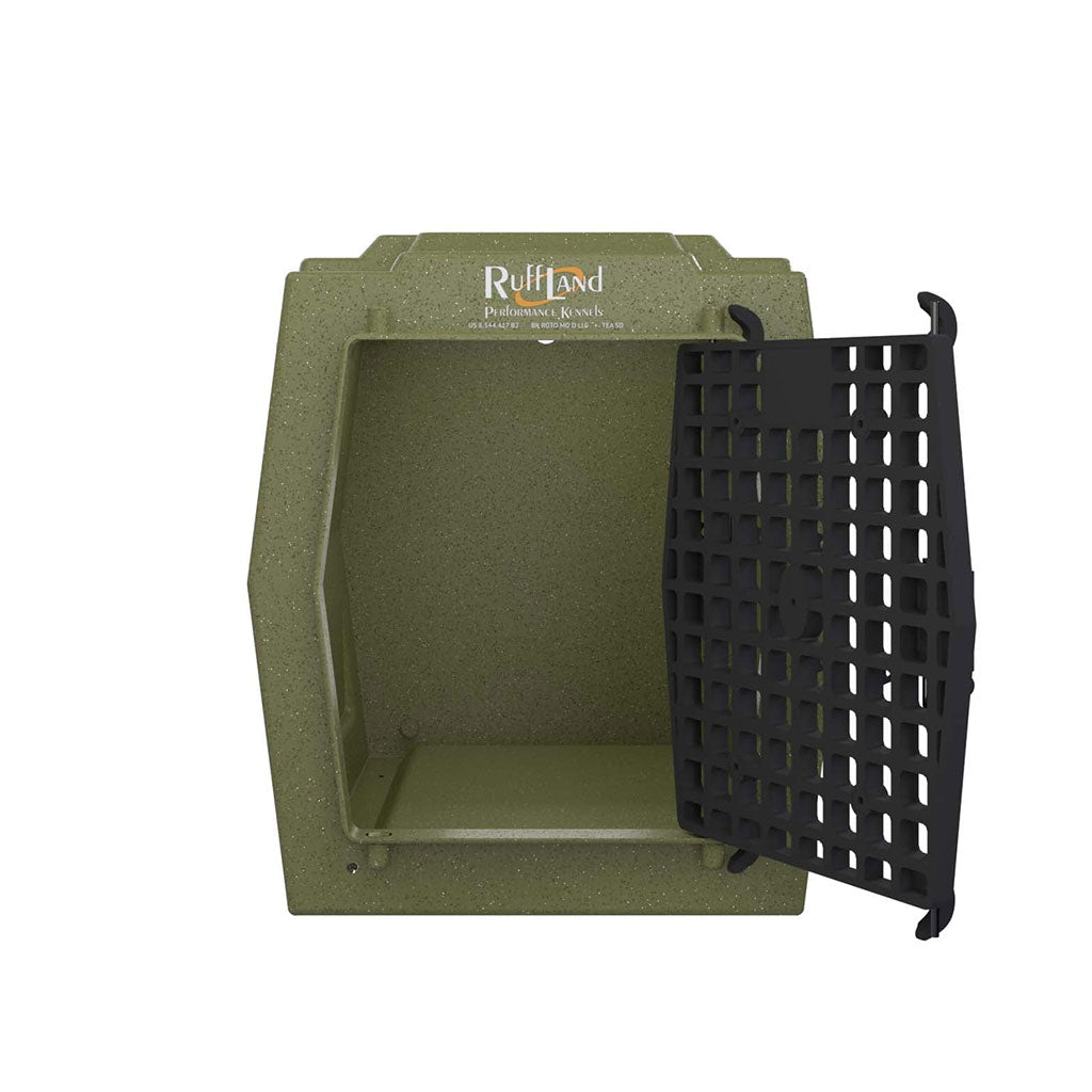 Ruff Land Kennels Olive Drab Durable Dog Crate for Travel & Outdoors
