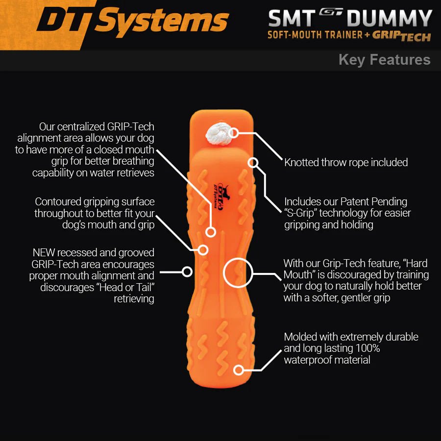 DT Systems SOFT MOUTH TRAINER + GRIP TECH Dog Training Dummy