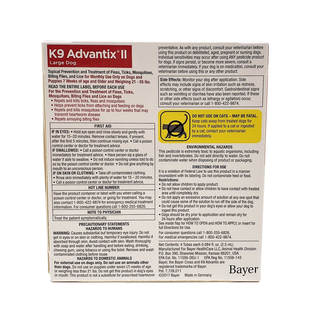 K9 Advantix II Flea and Tick Treatment Lion Country Supply