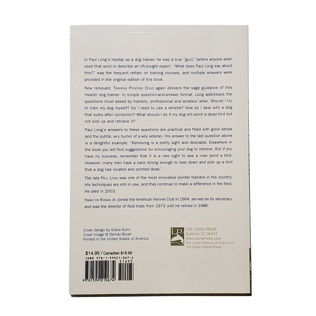 Training Pointing Dogs