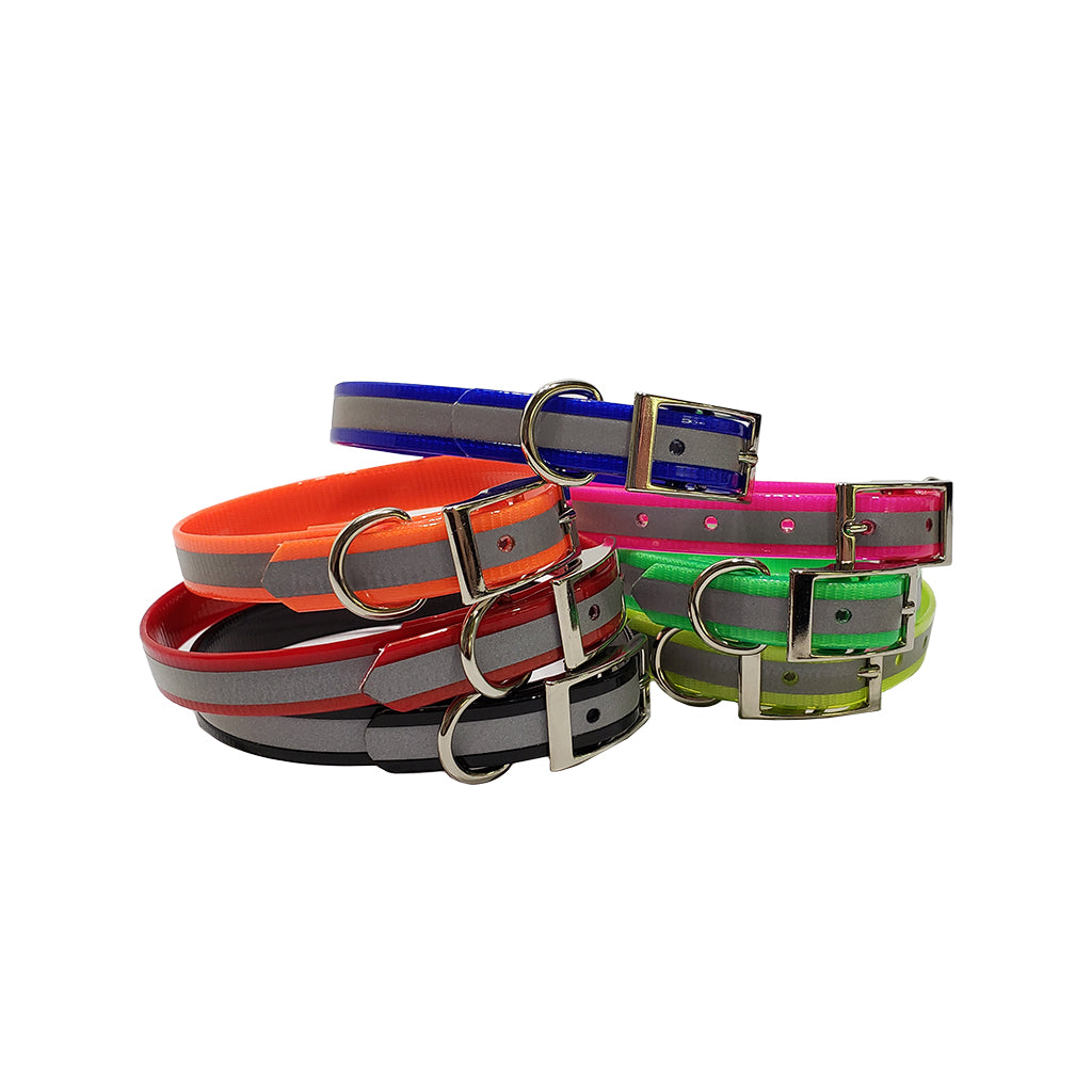 LCS Reflective 3/4 Inch Dayglo D-Ring Collar