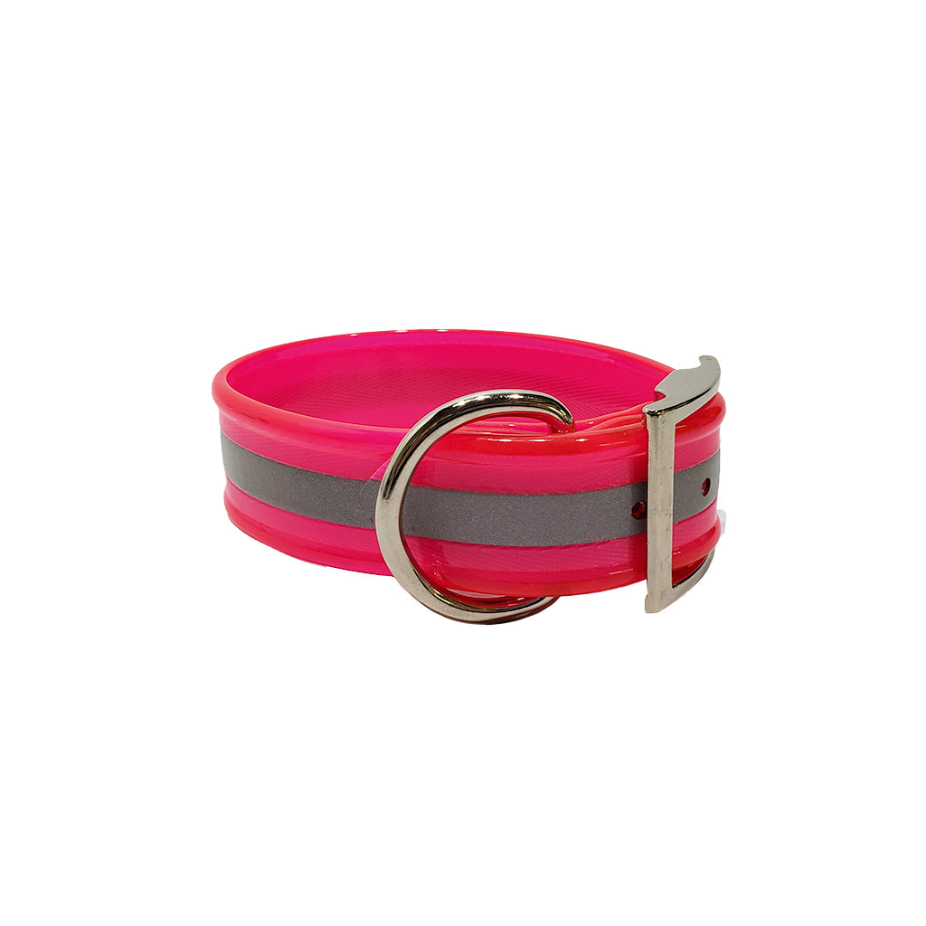 LCS Reflective Dayglo 1 1/2 Wide Dog Collar