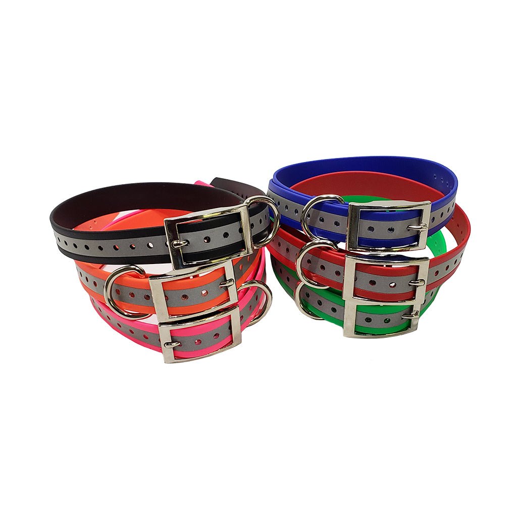 Omnipet LCS Leather Feel 1 Inch Reflective Cut To Length Collar – Hunting Dog Supply