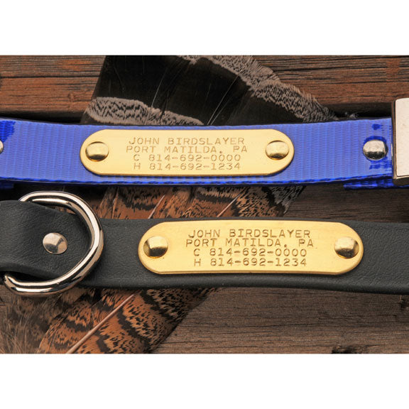 LCS Brass Name Plate for Dog Collars