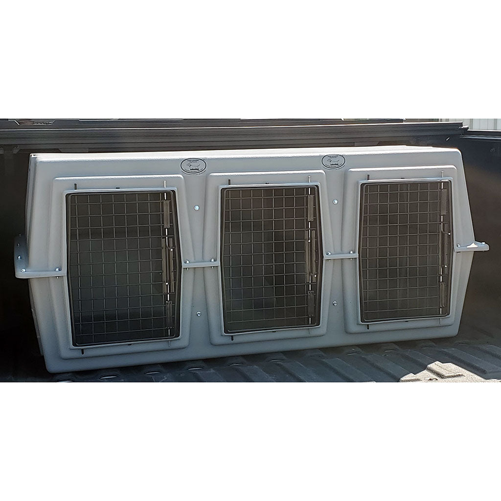 View of Easy Loader Triple Hole Kennel | 3 Compartments for Small Dogs