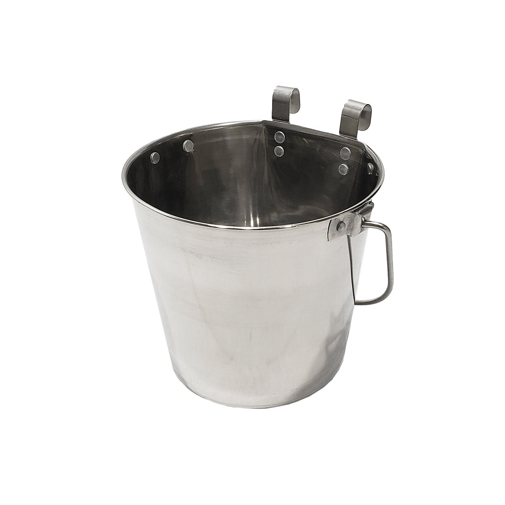Stainless Steel Flat Sided Kennel Pail