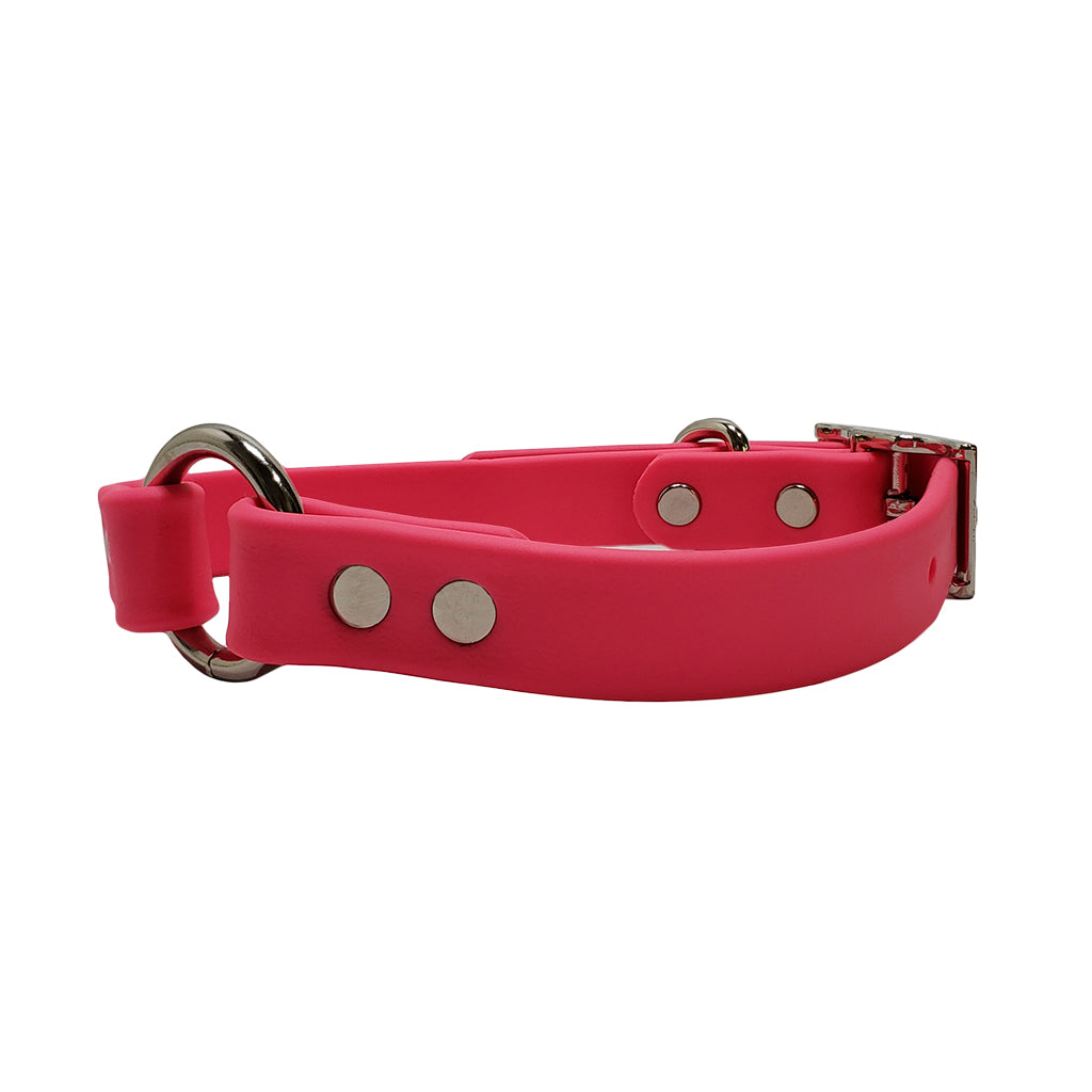 Dog Collar in Soft Rose Gold Leather with Wool felt – lurril