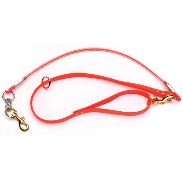 Omnipet LCS Leather Feel Cable Tree Tie Lead – Hunting Dog Supply