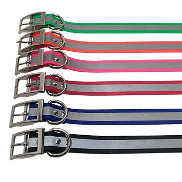 LCS Leather Feel 1 Inch Reflective Cut To Length Collar