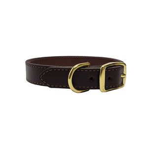 LCS Premium Leather Collar 1 Inch D-Ring