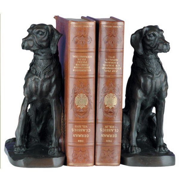 OK CASTING, LLC Sitting Black Lab Bookends – Hunting Dog Supply