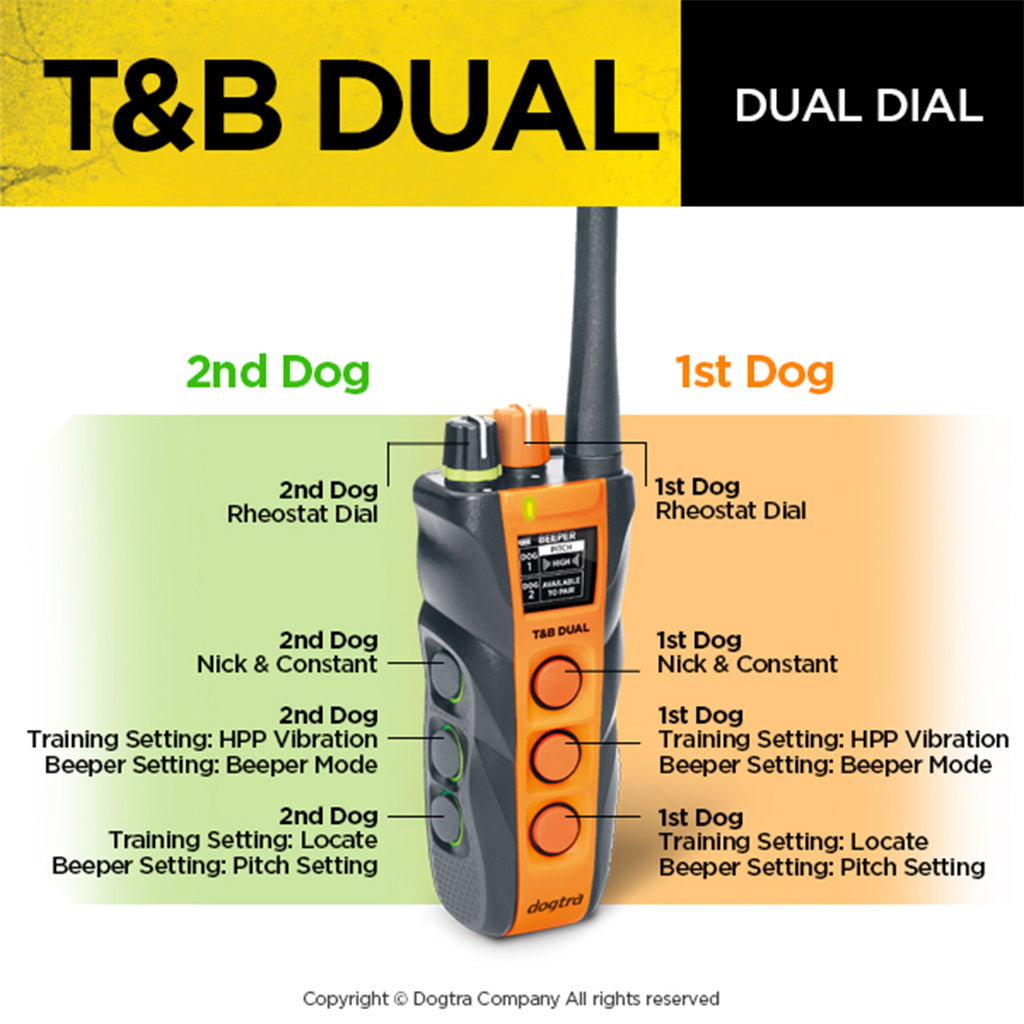 Dogtra T&B Dual 2-Dog Training Collar