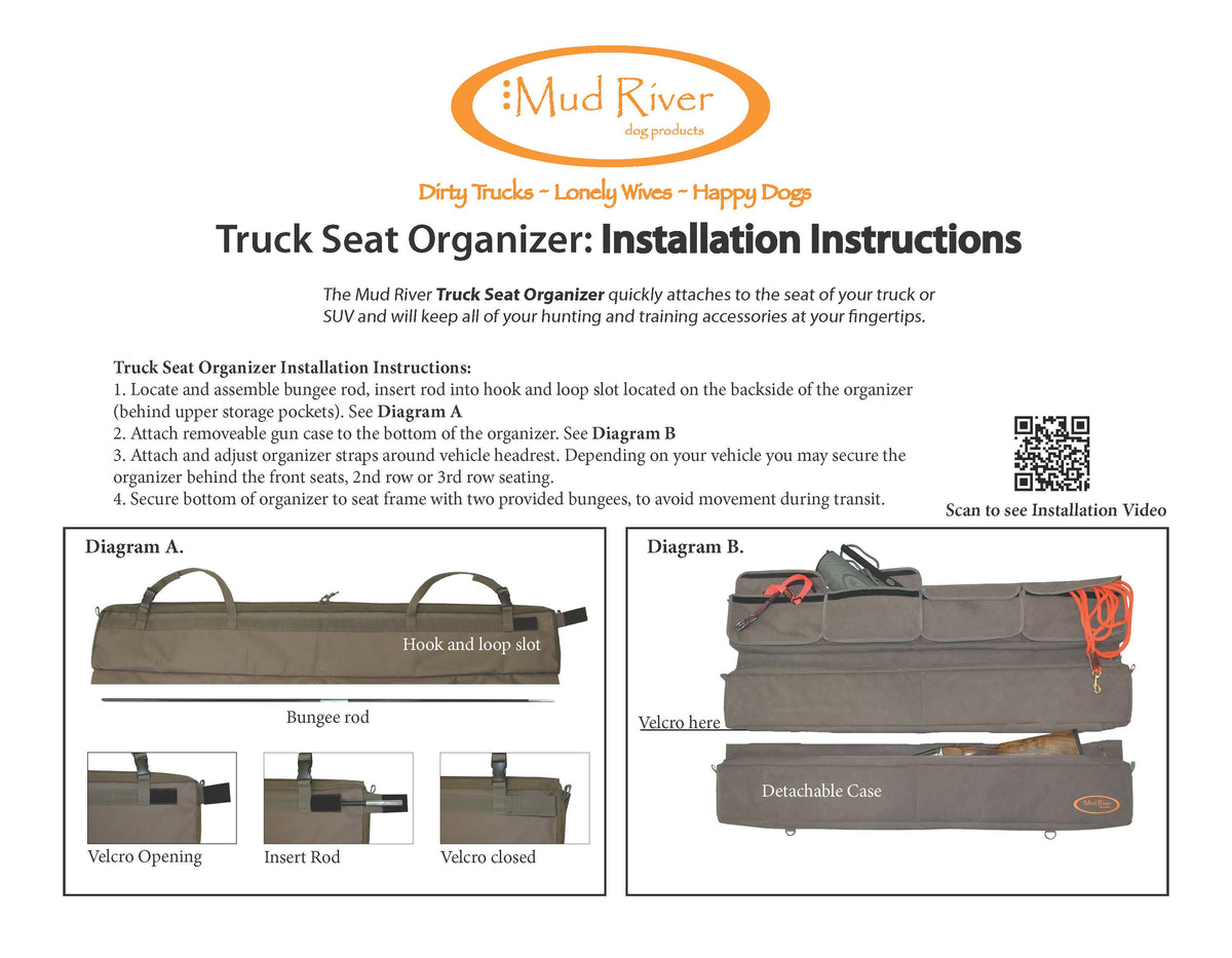 Mud River Truck Seat Organizer