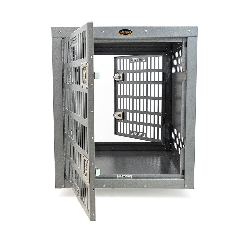 Zinger Deluxe 6000 Front & Back Entry Aluminum Dog Crate - Large Dogs